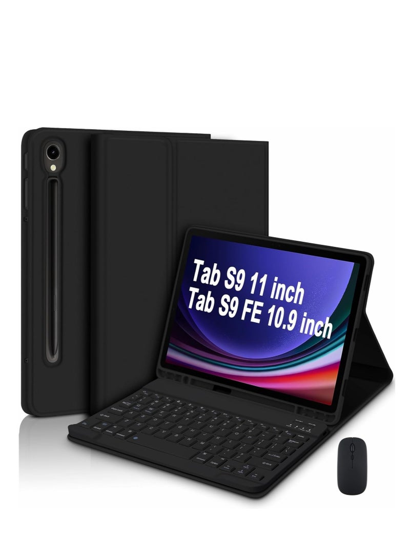 Keyboard Compatible For Samsung Galaxy Tab  S10 Lite 10.9 inch/S10 FE 10.9 inch/S9 FE 10.9 inch/S9 11 inch/S8 11 inch/S7 11 inch, Magnetic Detachable Keyboard Case with S Pen Holder - Image 1
